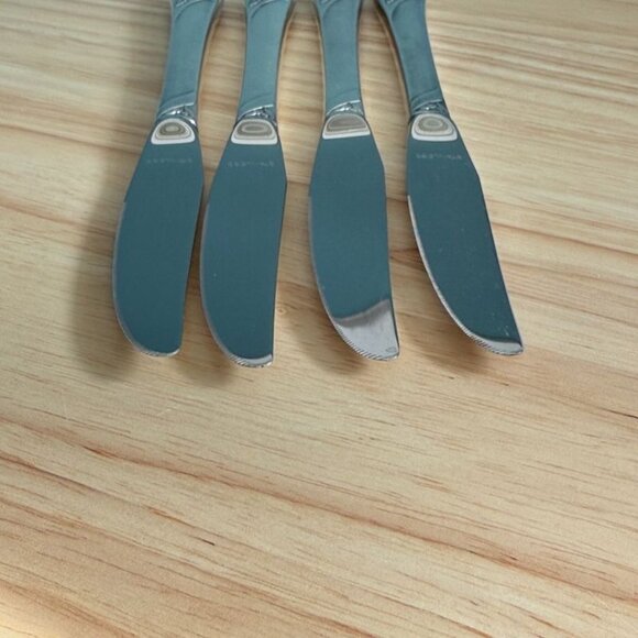 Oneida Evening Star Silverplated Knives Set Of 4 1950s Floral Pattern 8.5" - Picture 9 of 11